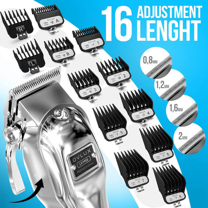 Ovlux Professional Hair Clippers for Men – Cordless Trimmer & Grooming Kit