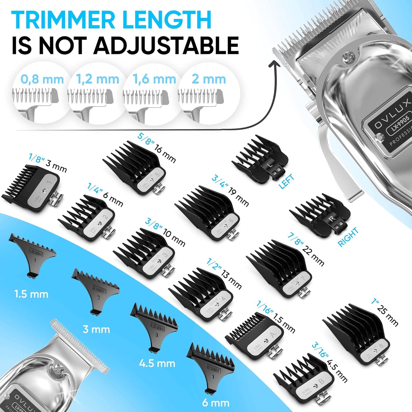 Professional Metal Cordless Hair Clipper & Trimmer - Precision Cutting for Barbers & Home Use