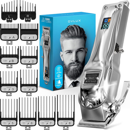 Ovlux Professional Hair Clippers for Men – Cordless Trimmer & Grooming Kit